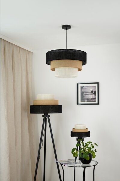 Brilagi - Lustr ASPEN LUNETA 1xE27/15W/230V pr. 45 negru/bej/crem