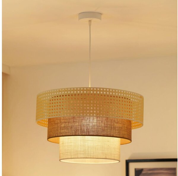 Brilagi - Lustr CEDAR LUNETA 1xE27/15W/230V pr. 45 ratan maro/crem