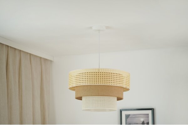 Brilagi - Lustr CEDAR LUNETA 1xE27/15W/230V pr. 45 ratan maro/crem