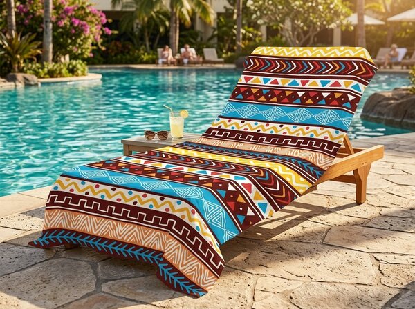 Prosop de plaja XXL cu uscare rapida AZTECA colorat 150 x 210 cm, 100% microfibra
