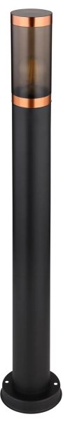 Lampă de exterior Globo 31588BC BOSTON 1xE27/23W/230V IP44 80 cm negru/cupru
