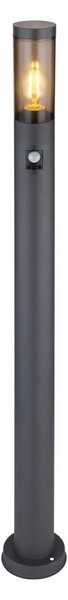 Lampă de exterior cu senzor Globo 3159SAS BOSTON 1xE27/15W/230V IP44 110 cm negru