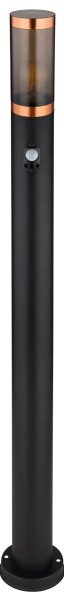 Lampă de exterior cu senzor Globo 3159BCS BOSTON 1xE27/15W/230V IP44 110 cm negru/cupru