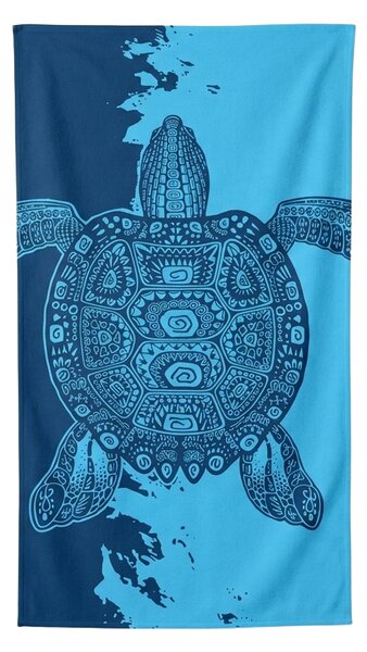 Prosop de plaja XXL cu uscare rapida OCEVA albastru 150 x 210 cm, 100% microfibra