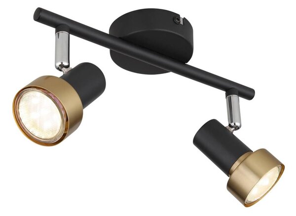 Spot Globo 57917-2G MASON 2xGU10/25W/230V negru/auriu