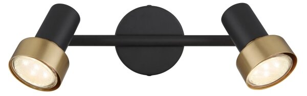 Spot Globo 57917-2G MASON 2xGU10/25W/230V negru/auriu