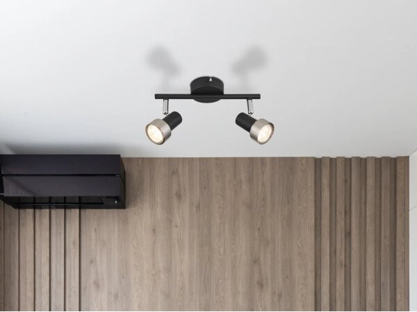 Spot Globo 57917-2N MASON 2xGU10/25W/230V negru/auriu