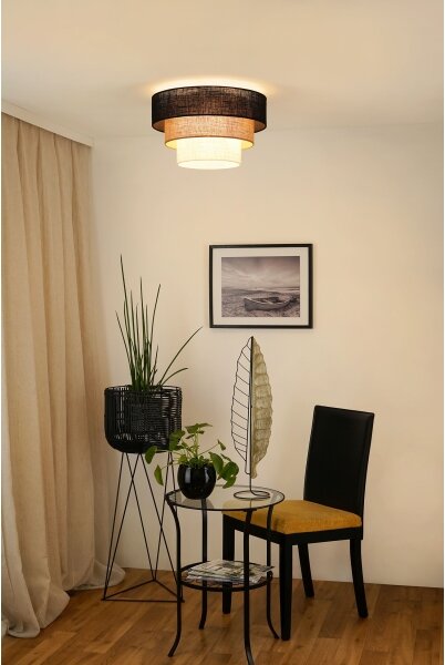 Brilagi - Lustr ASPEN LUNETA 1xE27/15W/230V pr. 45 cm negru/bej/crem