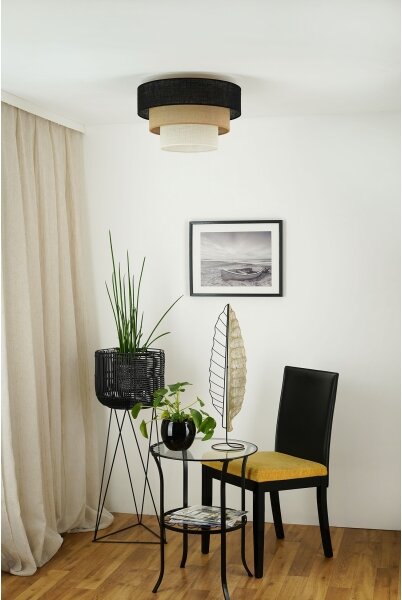 Brilagi - Lustr ASPEN LUNETA 1xE27/15W/230V pr. 45 cm negru/bej/crem