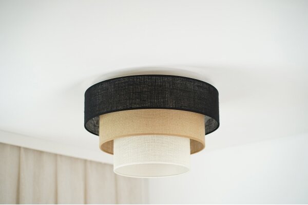 Brilagi - Lustr ASPEN LUNETA 1xE27/15W/230V pr. 45 cm negru/bej/crem