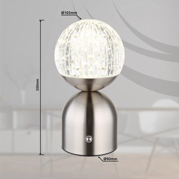 Lampă LED tactilă dimabilă de masă Globo 21007N JULSY LED/2,5W/3,7V 2700/4000/6500K mat