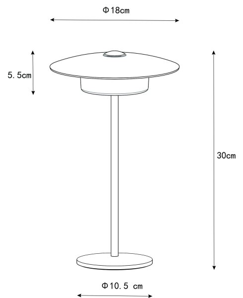 Globo 21024W-LED Lampă de birou tactilă KYLER LED 3W 1800-3000K albă