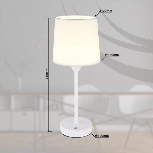 Lampă LED dimabilă de masă Globo 21008W LUNKI LED/2,5W/3,7V 2700/4000/6500K alb