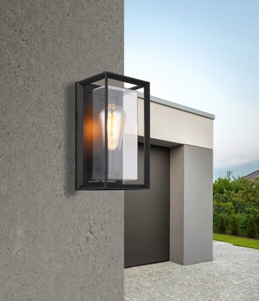 Aplică de exterior Globo 31982S LOGANA 1xE27/60W/230V IP44 negru