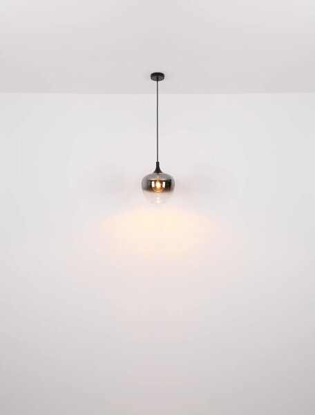 Lustră pe cablu Globo 15548H MAXY 1xE27/40W/230V d. 24 cm negru
