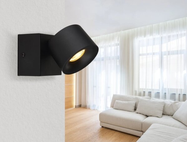 Spot LED de perete Globo 56961-1B RAE LED/6W/230V negru