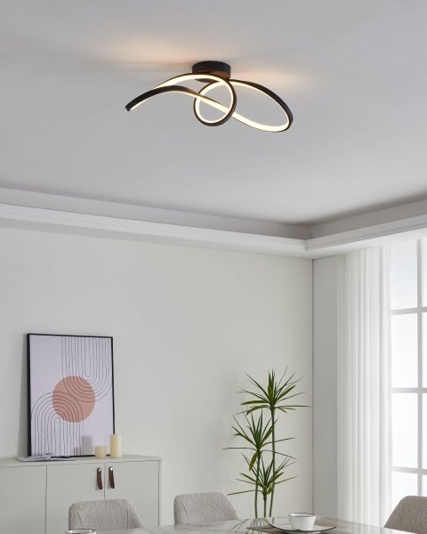 Plafonieră LED RGBW dimabilă Eglo 901158 CALAROSSA-Z LED/22W/230V negru