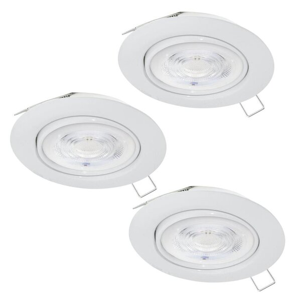 SET 3x corp de iluminat LED încastrat Eglo 901756 FAVAZZINA 1xGU10/4W/230V alb
