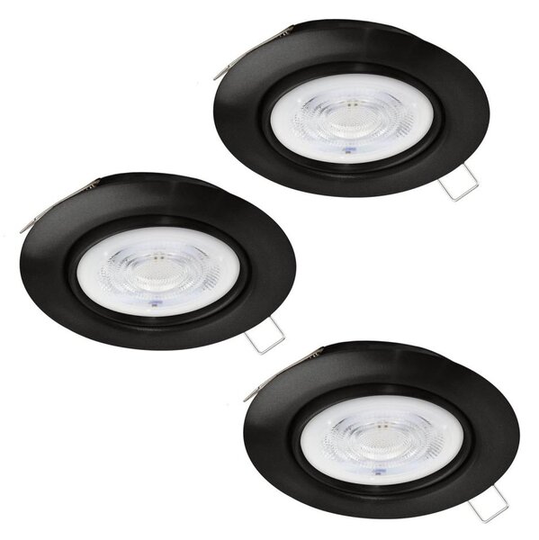 SET 3x corp de iluminat LED pentru baie Eglo 901758 FAVAZZINA 1xGU10/4W/230V IP44 negru
