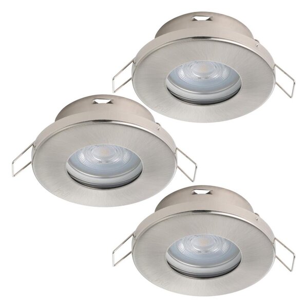 SET 3x corp de iluminat LED pentru baie Eglo 901761 FAVAZZINA 1xGU10/4W/230V IP44 crom