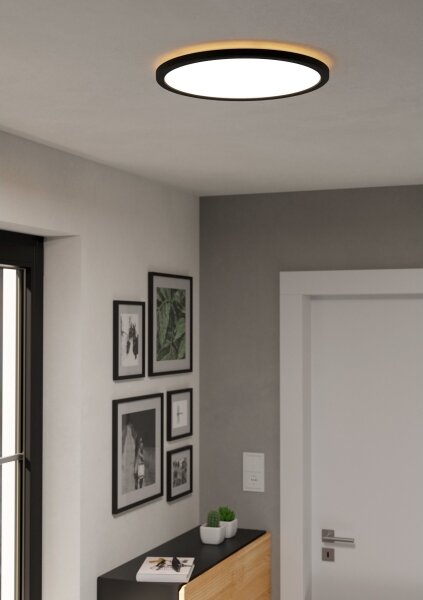 Plafonieră LED de exterior Eglo 901439 ROVITO 18,5W/230V d. 38,9 cm IP44 negru