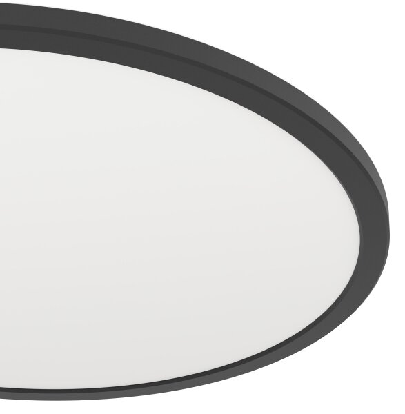 Plafonieră LED RGBW dimabilă de exterior Eglo 901465 ROVITO-Z 16,8W/230V d. 50 cm IP44 negru
