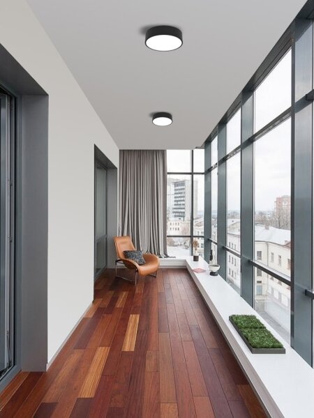 Plafonieră LED dimabilă Immax NEO 07200L RONDATE LED/18W/230V negru Tuya + telecomandă