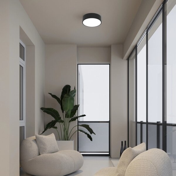 Plafonieră LED dimabilă Immax NEO 07200L RONDATE LED/18W/230V negru Tuya + telecomandă
