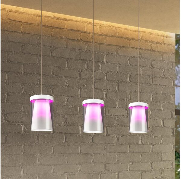 Lustră LED RGBW dimabilă pe cablu Eglo 901122 CHIUSELLO-Z 3xLED/3,7W/230V alb