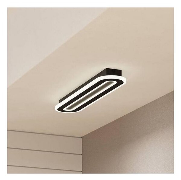 Plafonieră LED dimabilă Eglo 901243 MACCHIONI LED/20W/230V negru + telecomandă