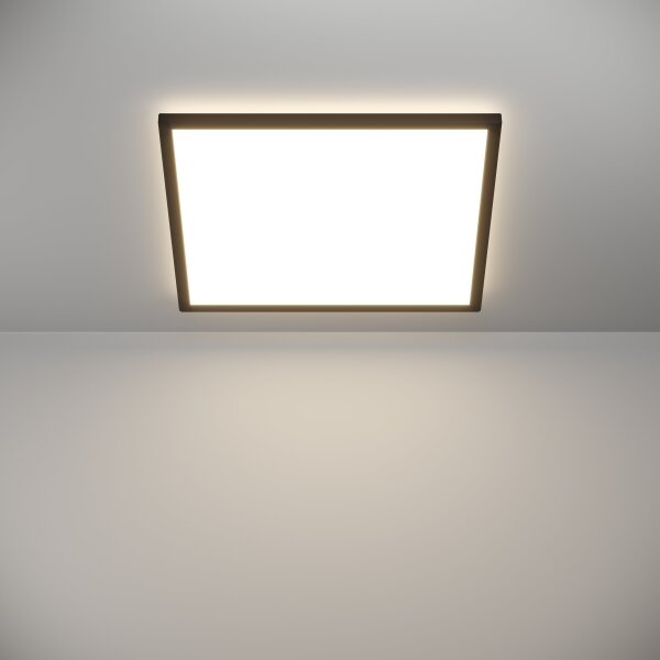 Plafonieră LED de exterior Eglo 901444 ROVITO 17W/230V 50x50 cm IP44 negru