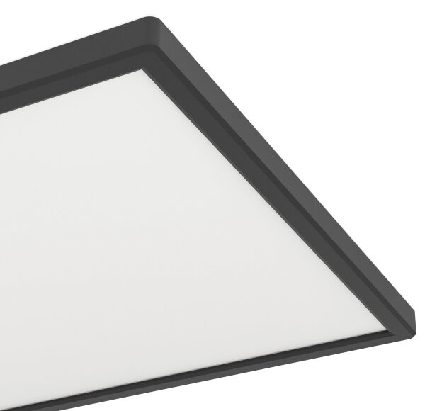 Plafonieră LED RGBW dimabilă de exterior Eglo 901469 ROVITO-Z 17,2W/230V 30x57 cm IP44 negru