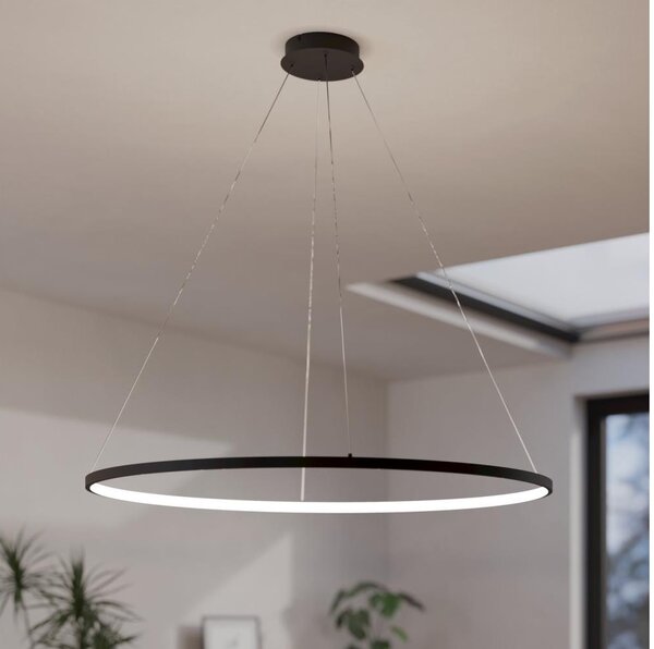 Lustră LED dimabilă pe cablu Eglo 901637 PARRUTA LED/40W/230V negru + telecomandă