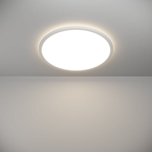 Plafonieră LED dimabilă de exterior Eglo 901459 ROVITO-R 16,8W/230V d. 50 cm IP44 alb + telecomandă