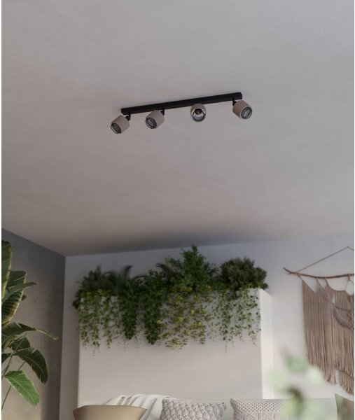 Spot Eglo 43659 ROSLEY 4xE14/40W/230V negru/bej