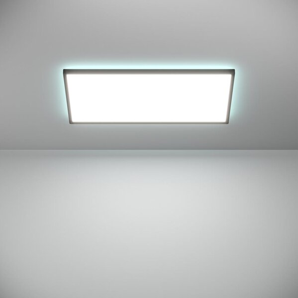 Plafonieră LED RGBW dimabilă de exterior Eglo 901469 ROVITO-Z 17,2W/230V 30x57 cm IP44 negru