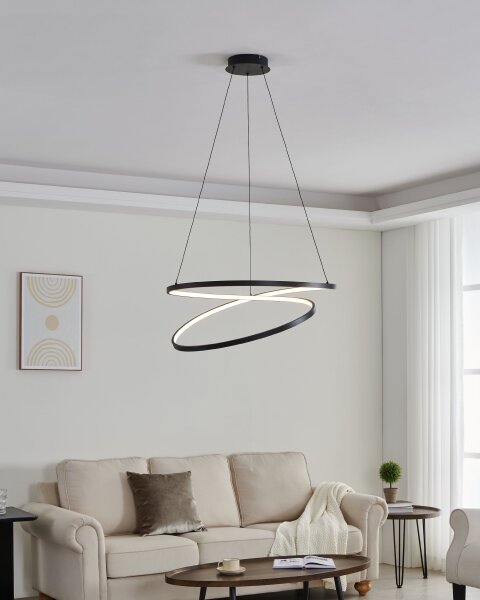 Lustră LED pe cablu Eglo 901138 RUOTALE LED/42W/230V 3000K negru