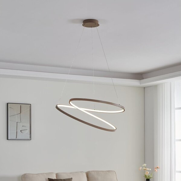 Lustră LED pe cablu Eglo 901141 RUOTALE LED/42W/230V 3000K bej