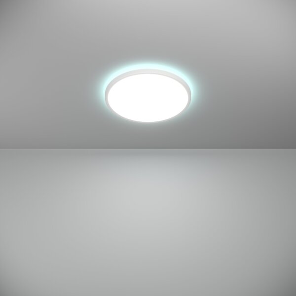 Plafonieră LED RGBW dimabilă de exterior Eglo ROVITO-Z 13,9W/230V d. 30 cm IP44 alb