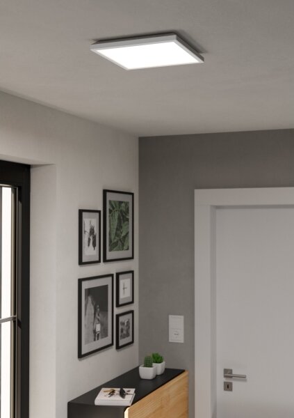 Plafonieră LED RGBW dimabilă de exterior Eglo 901474 ROVITO-Z 13,4W/230V 29x29cm IP44 alb