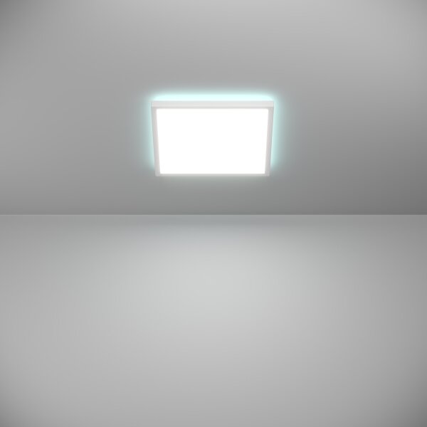 Plafonieră LED RGBW dimabilă de exterior Eglo 901474 ROVITO-Z 13,4W/230V 29x29cm IP44 alb