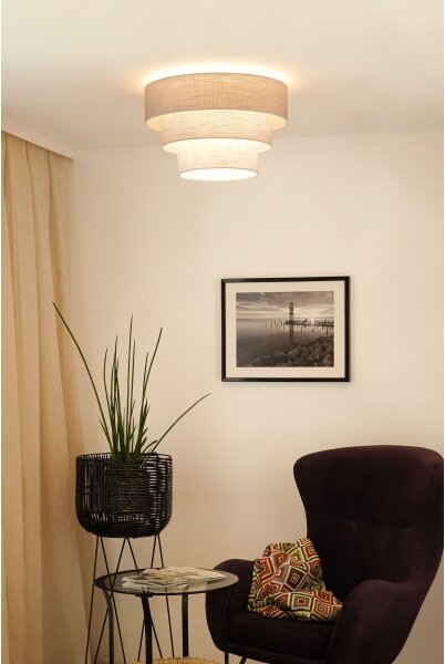 Plafonieră Brilagi ALASKA LUNETA 1xE27/15W/230V d. 45 cm gri/crem
