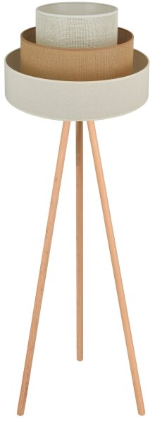 Brilagi - Lampă de podea DENVER LUNETA 1xE27/15W/230V bej/maro/crem