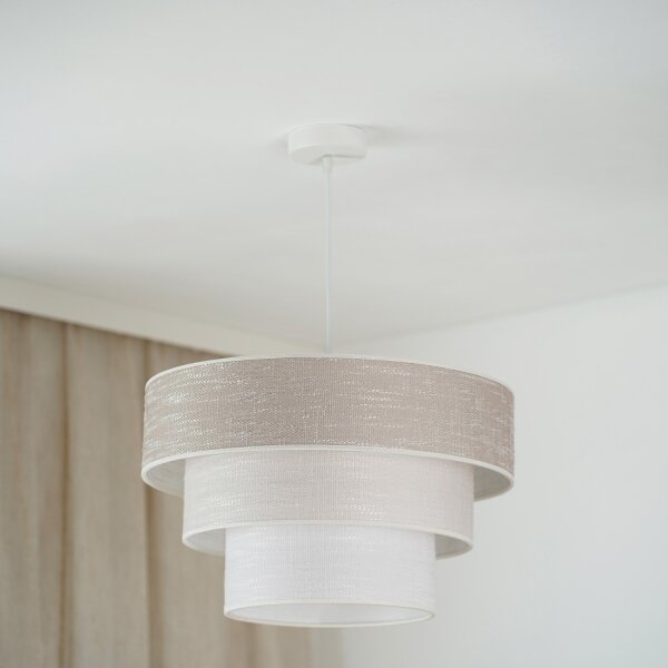 Lustră pe cablu Brilagi ALASKA LUNETA 1xE27/15W/230V d. 45 cm gri/crem
