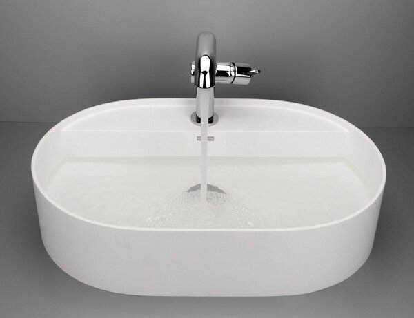 Deante Silia, chiuveta blat granit 550x350x125mm, alb mat, DEA-CQS_AU6B