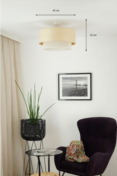 Brilagi - Lustr ARIZONA BOHO 1xE27/15W/230V, pr. 45 cm, bejz