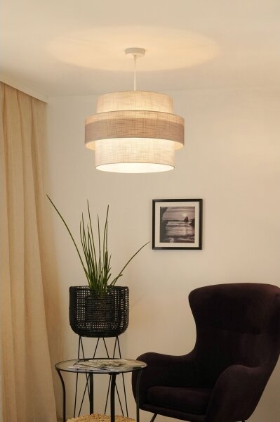 Lustră pe cablu Brilagi DOVER SPACE 1xE27/15W/230V d. 50 cm gri/crem