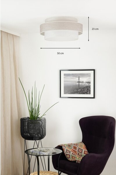 Plafonieră Brilagi DOVER SPACE LED/12W/230V d. 50 cm gri/crem