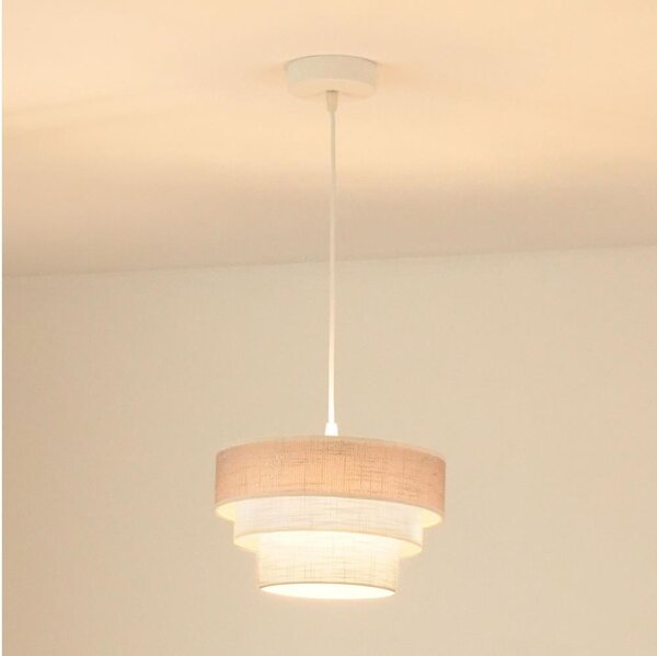 Lustră pe cablu Brilagi ALASKA LUNETA 1xE27/15W/230V d. 25 cm gri/crem