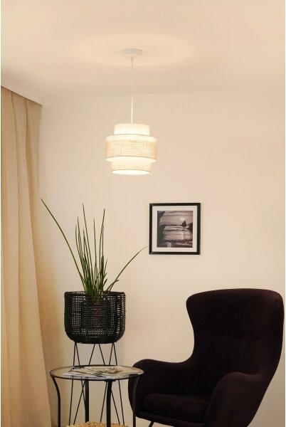 Lustră pe cablu Brilagi DOVER SPACE 1xE27/15W/230V d. 25 cm gri/crem
